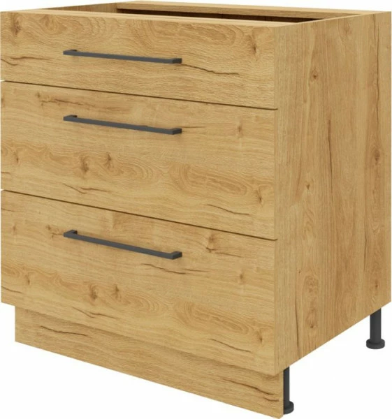 Szafka 80 dolna szufladowa Bellona z Easy Box (dąb Soma ciemny)