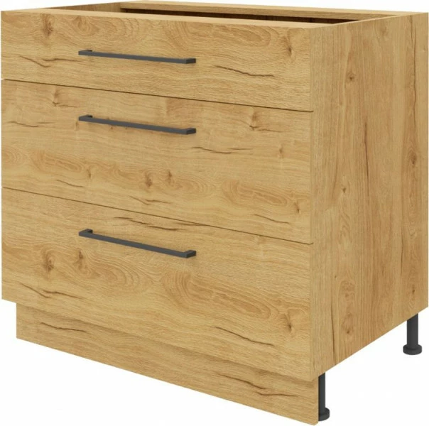 Szafka 90 dolna szufladowa Bellona z Easy Box (dąb Soma ciemny)