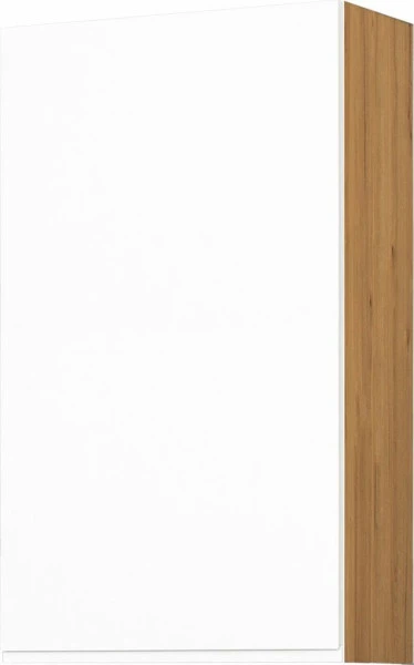 Szafka 50 górna lewa Kampara (Biały lakier/dąb Soma ciemny) 100cm