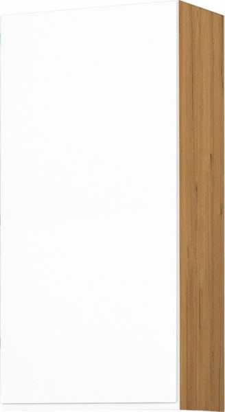 Szafka 60 górna lewa Kampara (Biały lakier/dąb Soma ciemny) 100cm
