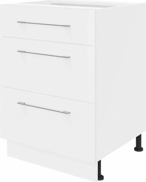 Szafka 60 dolna szufladowa Loara z Easy Box (biały połysk)