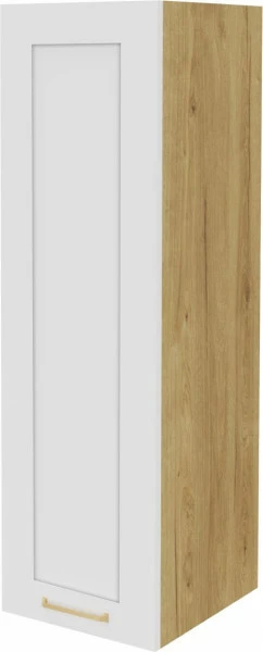 Szafka 30 górna prawa Laurencja (biały lakier mat/dąb Soma ciemny) 100cm