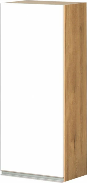 Szafka 40 górna lewa wys.100cm Monia (biały połysk/dąb Soma ciemny)