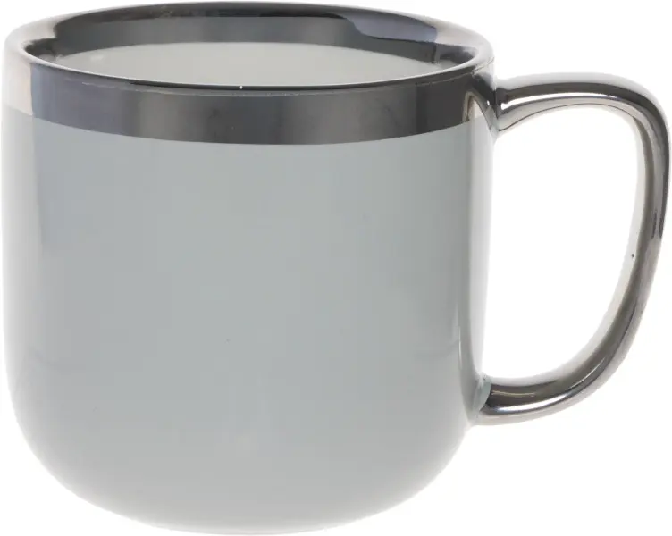 Kubek ceramiczny Cindy 83 (szary ze srebrnym paskiem)