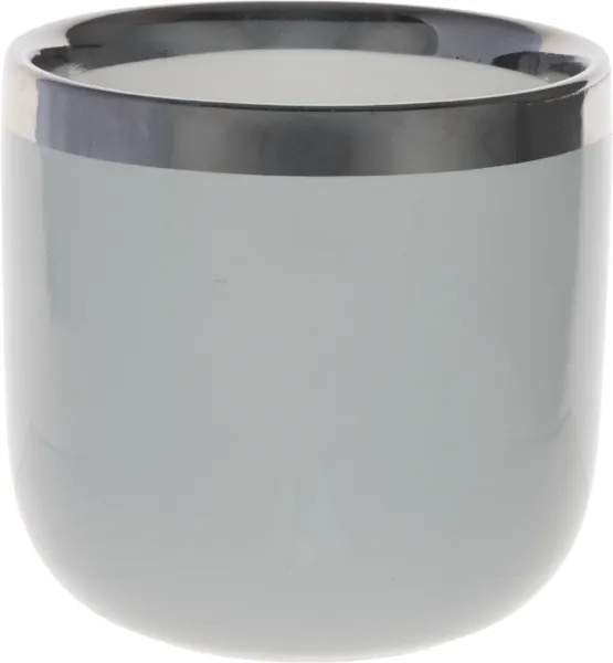 Kubek ceramiczny Cindy 83 (szary ze srebrnym paskiem)