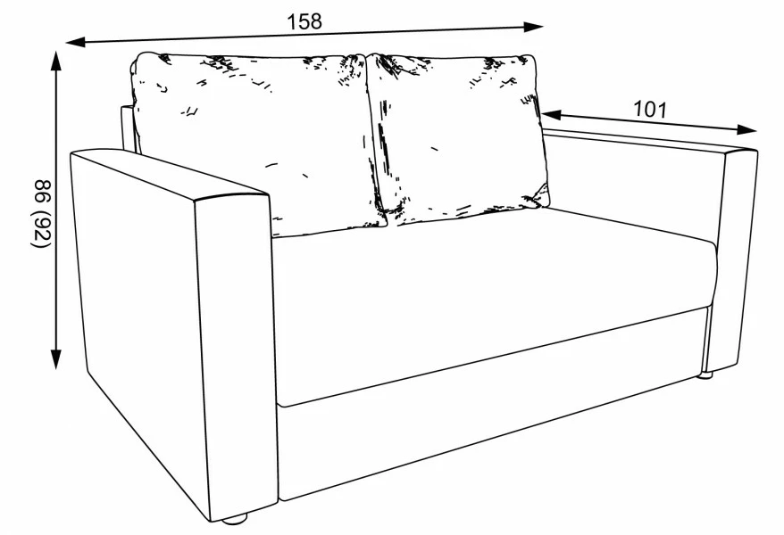 Sofa rozkładana Milano (sztruks beż)