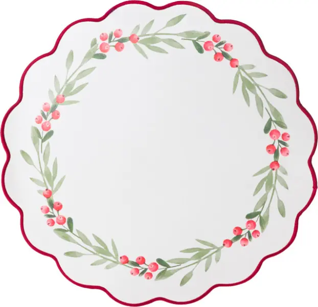 Mata stołowa Christmas 54 (biały/czerwony/zielony)
