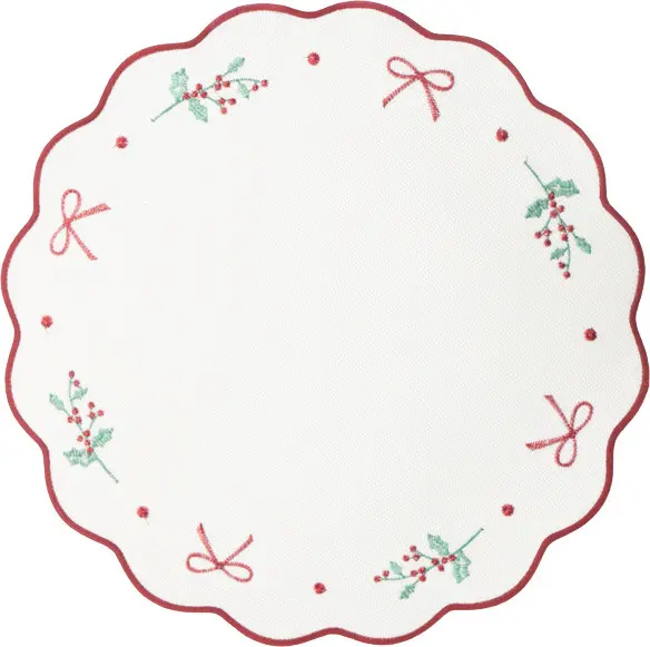 Mata stołowa Christmas 55 (biały/czerwony/zielony)