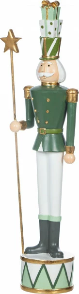 Dziadek do orzechów biało-zielony Merry