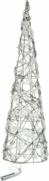 Zestaw 3 choinek LED Merry (srebrny)