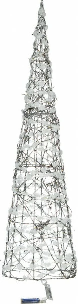 Zestaw 3 choinek LED Merry (srebrny)