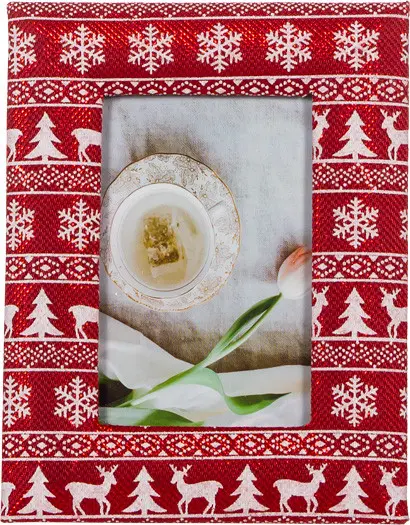 Świąteczna ramka Merry na zdjęcia (czerwony)
