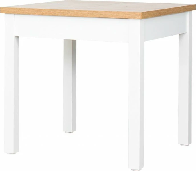 Stół rozkładany 79x80-120x80 (dąb Soma ciemny/białe)