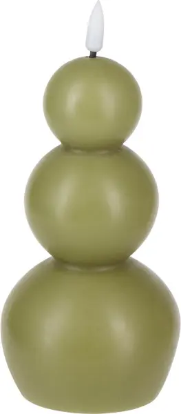 Świeca woskowa LED Cozy Light 57 (oliwkowy)