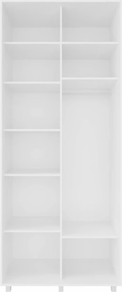 Wysoka szafa przesuwna 100 cm lustra (biały mat)