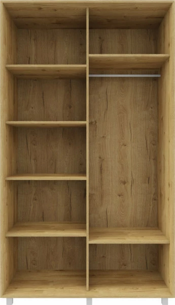 Szafa przesuwna 3xlustra 120cm (dąb Soma ciemny)