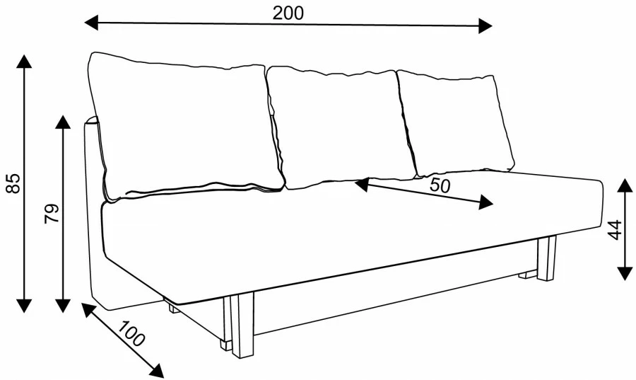 Sofa Afrodyta 2 (plusz srebrzysty)