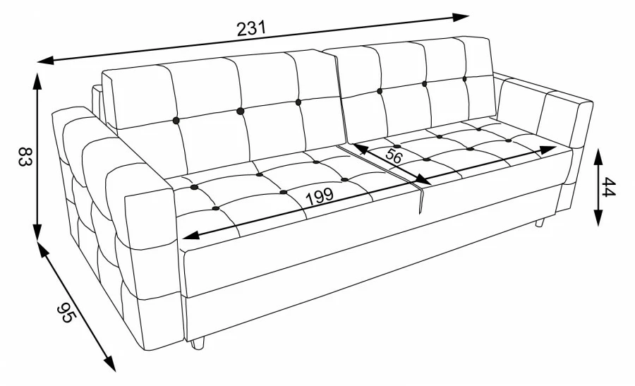 Sofa Paris (diamentowy miód)
