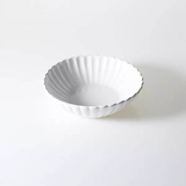 Zestaw talerzy porcelanowych Lotus 18 elementów (biały)