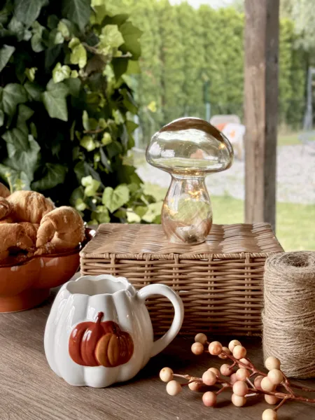 Dekoracja szklana grzybek LED Autumn 3