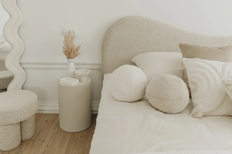 Poduszka okrągła Pires 55 (boucle kremowy)