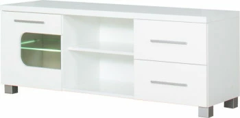 Stolik RTV 138 cm Panama (biały połysk)
