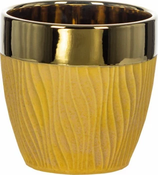 Doniczka ceramiczna Knti 9 (złoty/miód) 
