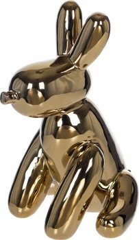 Ozdobna figurka ceramiczna pies Konti 89 (złoty) 