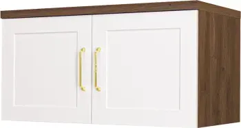 Nadstawka do szafy Hawana (biały lakier mat/orzech Foresta) 