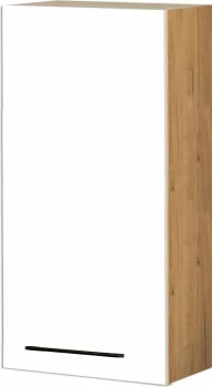 Szafka 50 górna lewa Bellona 100cm (biały połysk/dąb Soma ciemny) 