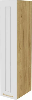 Szafka 20 górna z prawa Laurencja (biały lakier mat/dąb Soma ciemny) 100cm