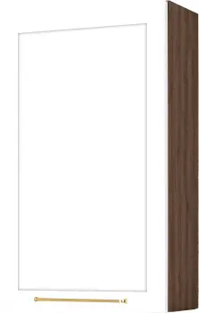 Szafka 60 górna wys.100cm prawa na suszarkę Laurencja (biały lakier mat/orzech Foresta) 