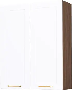 Szafka 80 górna wys.100cm na suszarkę Laurencja (biały lakier mat/orzech Foresta) 