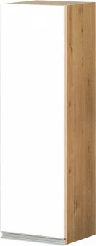 Szafka 30 górna lewa wys.100cm MONIA (biały połysk/dąb Soma ciemny) 