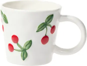 Kubek Cherry 163 (biały w wiśnie) 