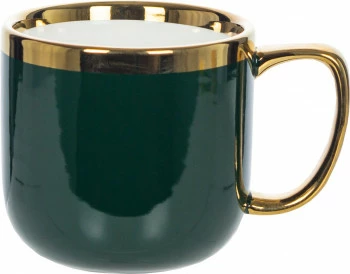 Kubek ceramiczny Cindy 83 (zielony ze złotym paskiem) 