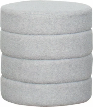 Pufa  Teddy szara 