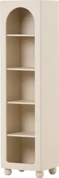Regał z frontem i półkami Rozano (kaszmir lakier mat/kaszmir) 