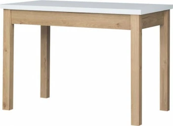 Stół kuchenny 110 cm (biały/dąb Soma ciemny) 