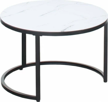 Stolik kawowy 60cm Marbi 9 (biały-marmur) 