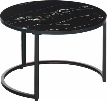 Stolik kawowy 60cm Marbi 9 (czarny-marmur) 