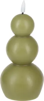 Świeca woskowa LED Cozy Light 57 (oliwkowy)
