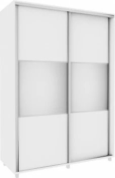 Szafa przesuwna 150 cm lustra (biały mat)