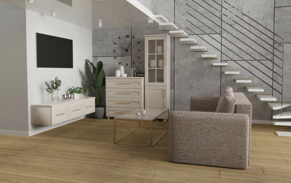 Salon - Kolekcja Hawana (kaszmir) i Kanapa Softina (boucle beż)